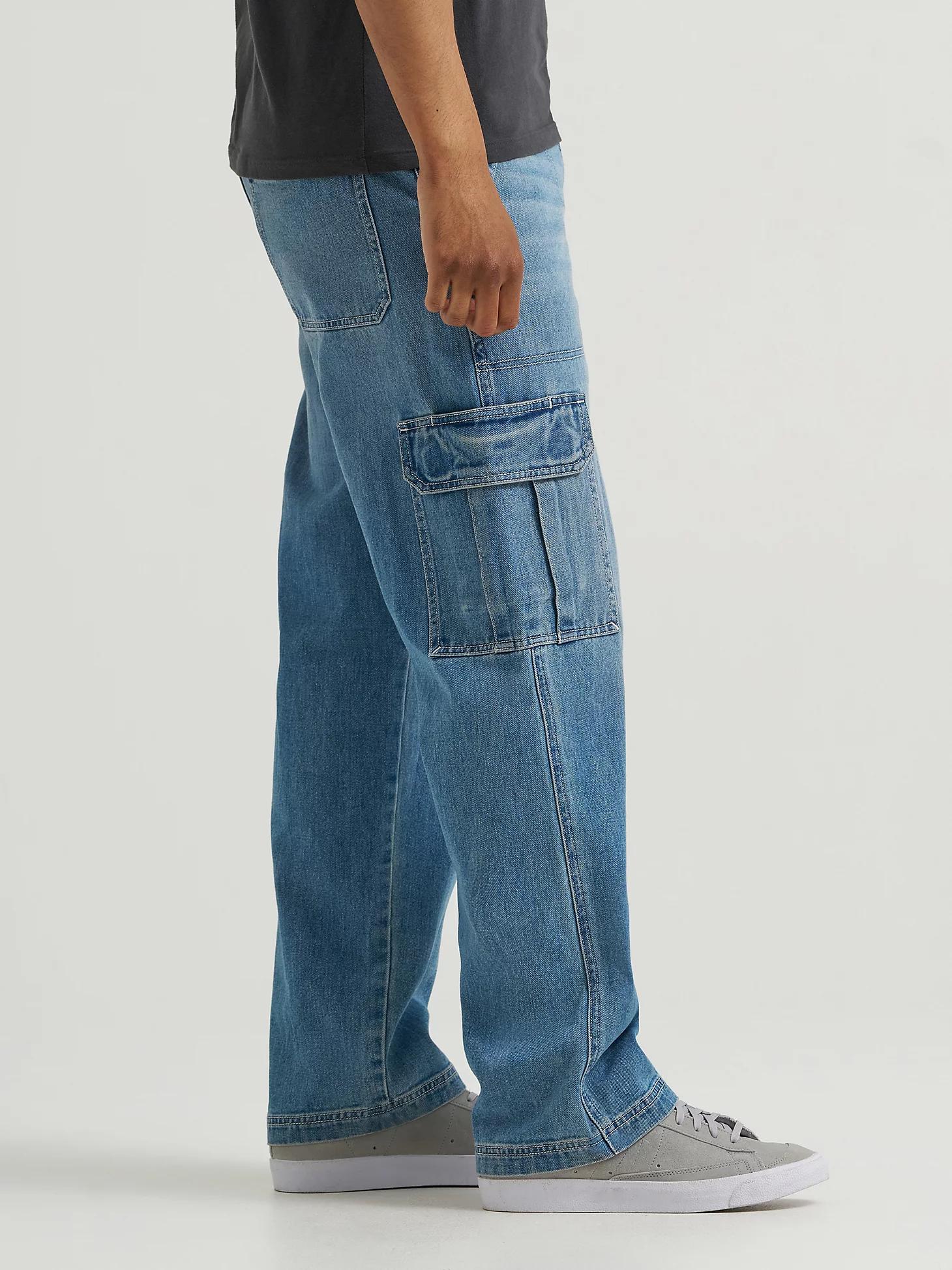 Men's Utility Denim Cargo in Mid Product Image