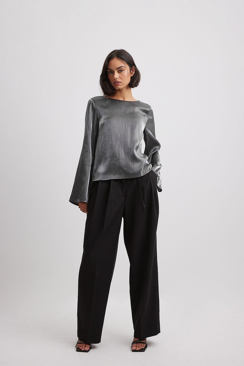 Metallic Sheer LS Top Product Image