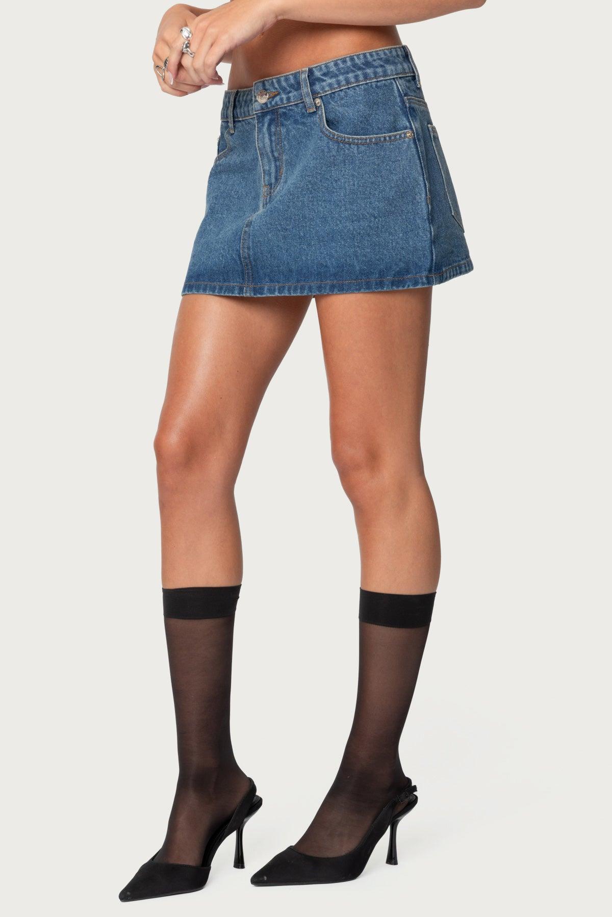 Chiara Denim Micro Skirt Product Image