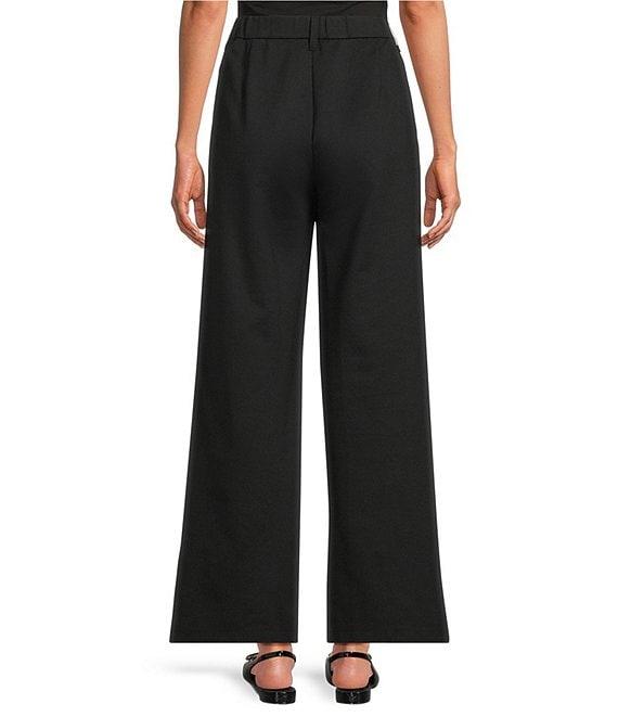 Eileen Fisher Petite Ponte Wide Leg Full Length Trouser Pants Product Image
