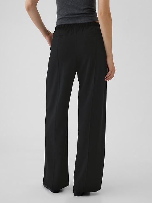 Wide-Leg Seamed Pull-On Pants Product Image