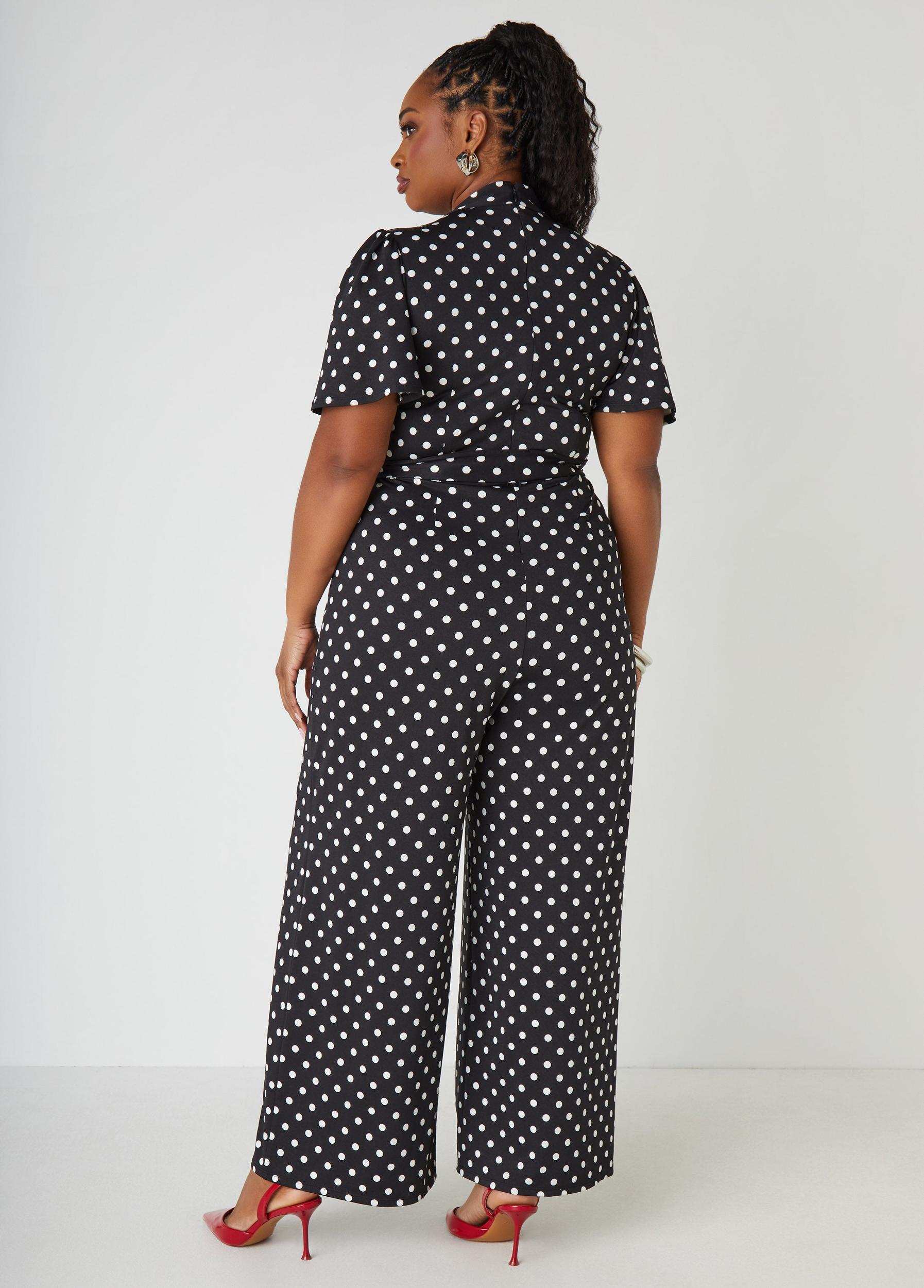 Paneled Polka Dot Jumpsuit Product Image