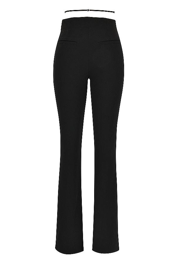 Layla  black v-front trousers Product Image