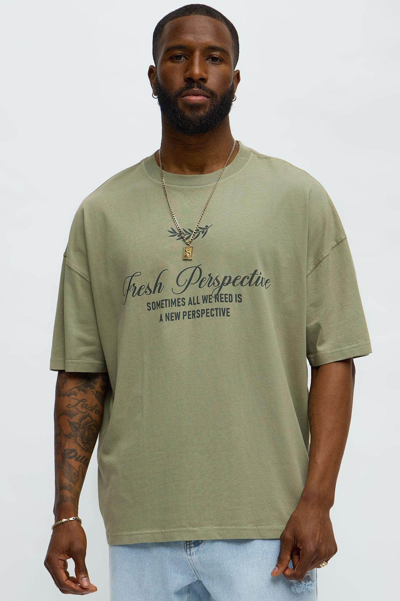 Fresh Perspective Oversized Short Sleeve Tee - Olive Product Image
