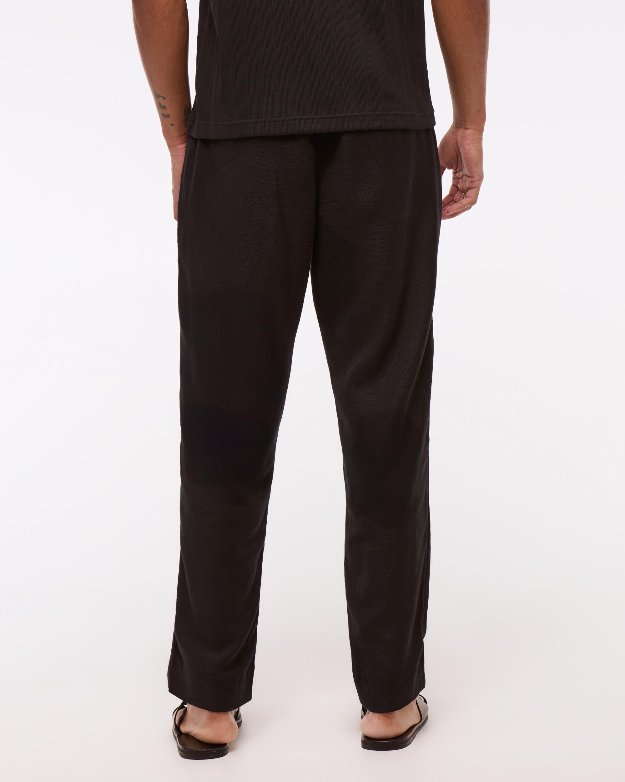Loose Tailored Linen-Blend Pull-On Pant Product Image
