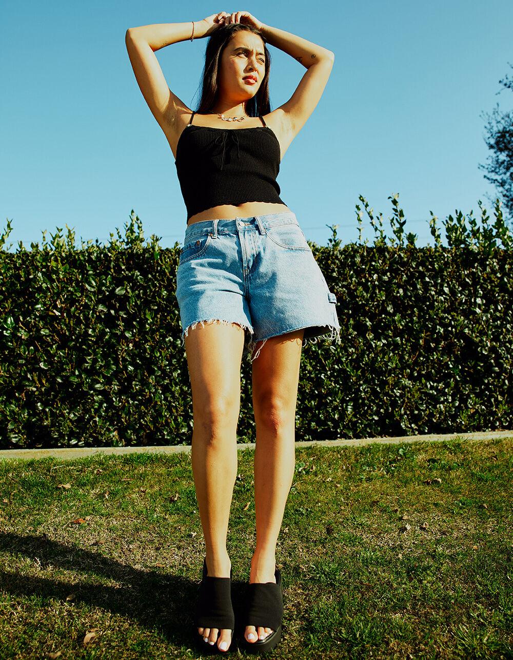 RSQ Womens Ribbon Rosette Cami - BLACK Product Image