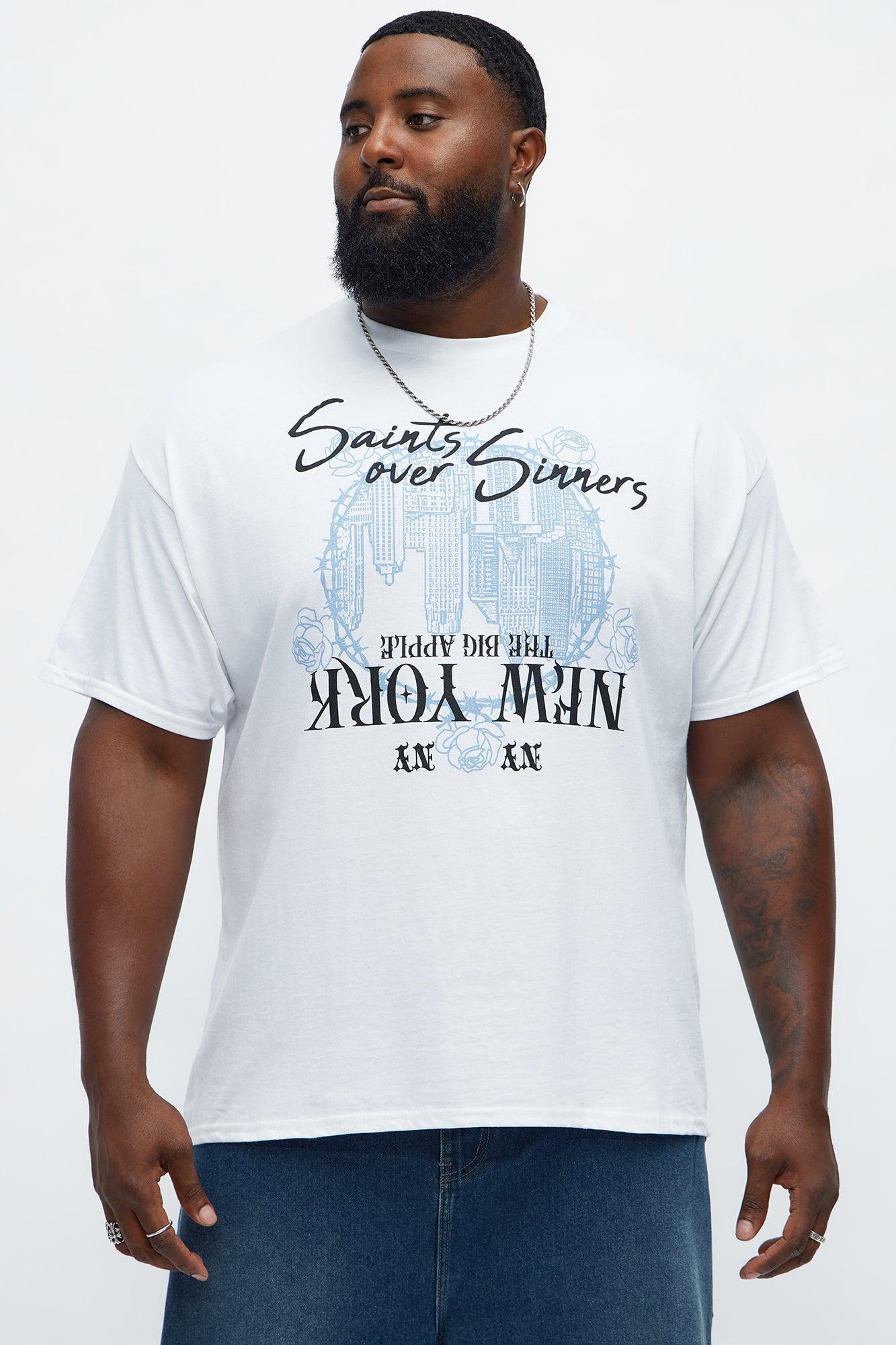 Saints And Sinners NYC Oversized Short Sleeve Tee - White Male Product Image