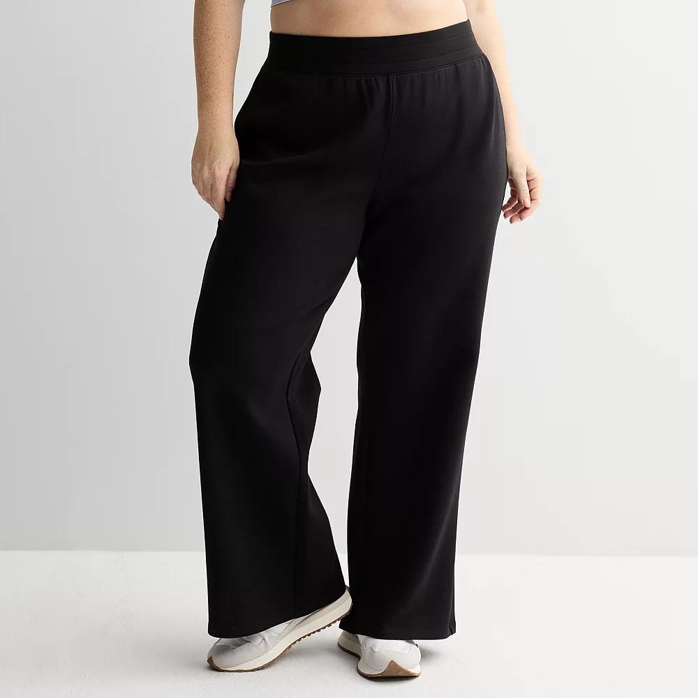 Plus Size Tek Gear® Ultracomfort Wide Leg Pants, Women's, Size: 2XL, Mineral Black Product Image