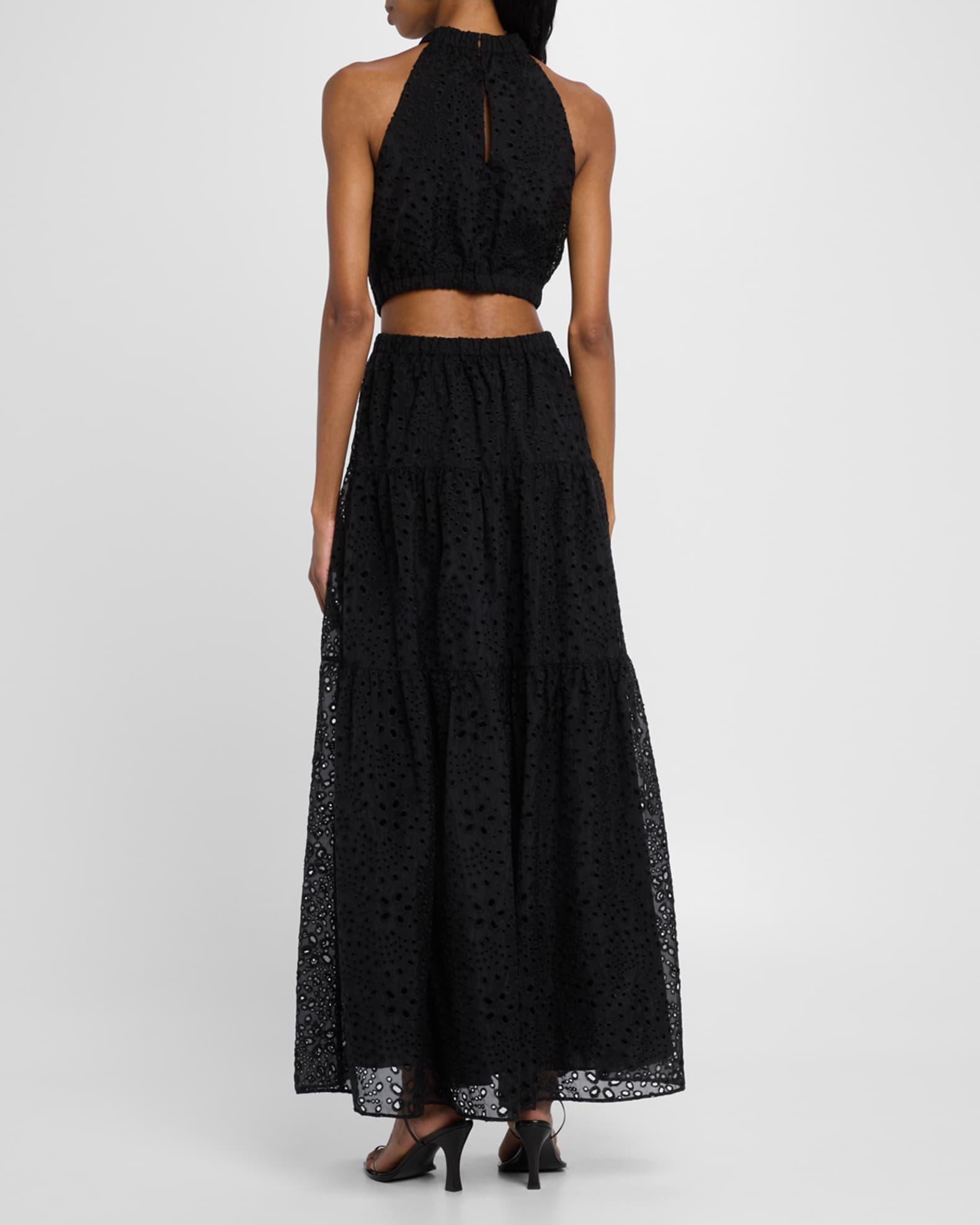 Claudia Embroidered Cutout Maxi Dress Product Image