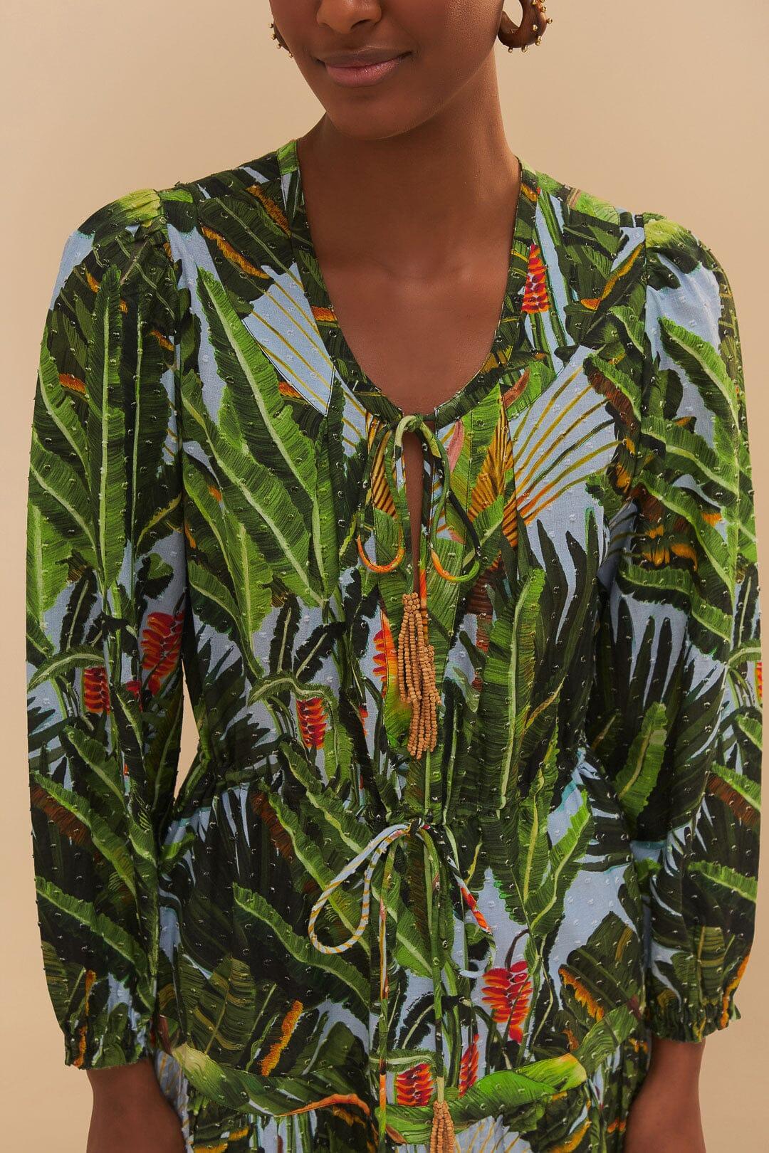 Blue Amazonia Forest Mini Dress Product Image