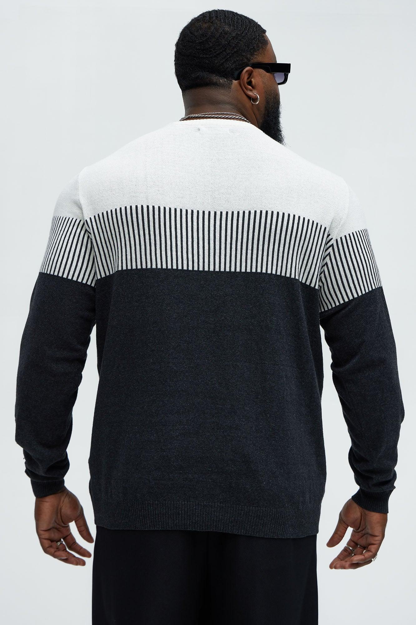 Don't Cross The Line Crewneck Sweater - Multi Color Product Image