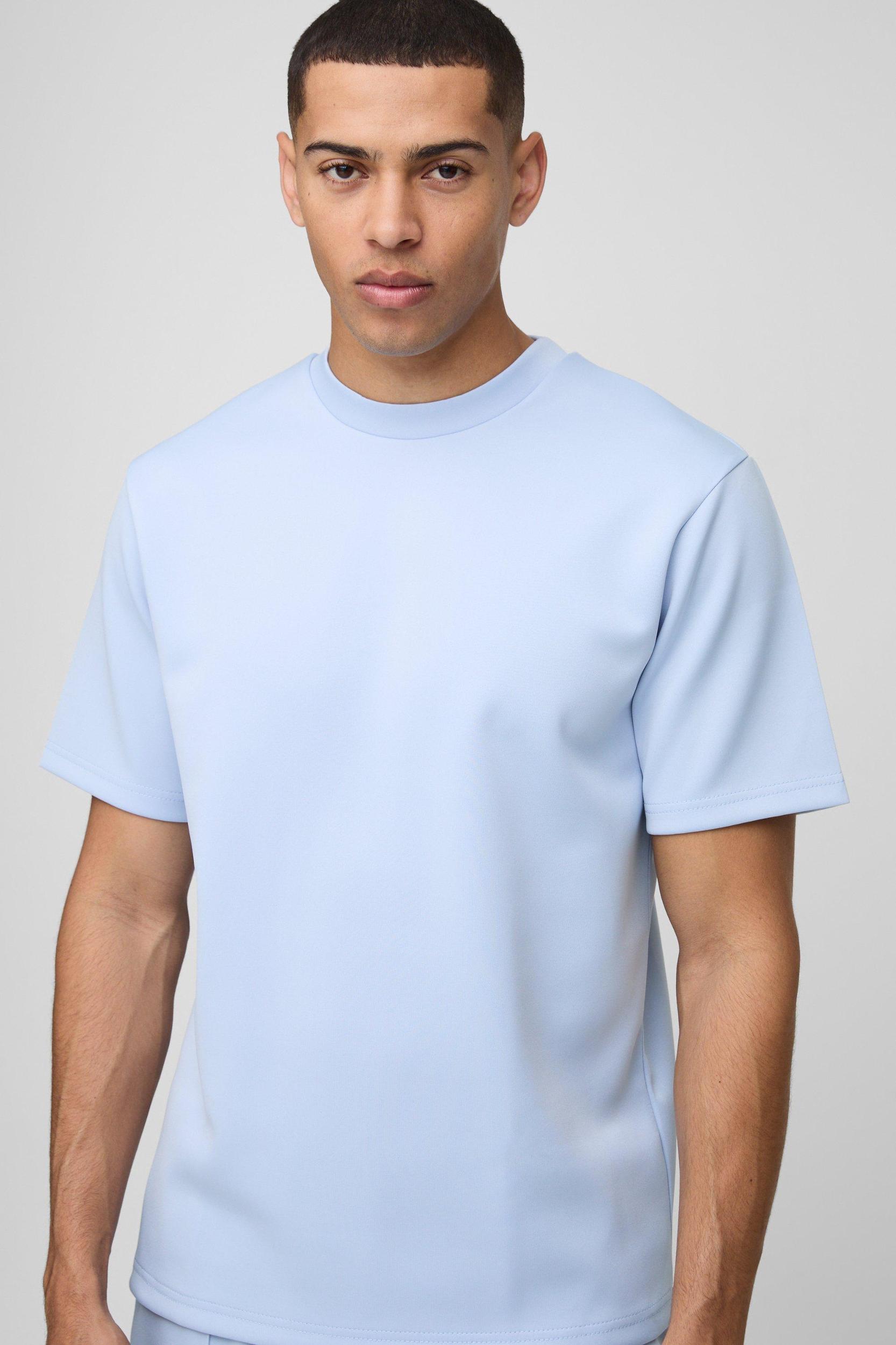 Regular Fit Scuba T-Shirt & Slim Tapered Sweatpants Tracksuit | boohooMAN USA Product Image