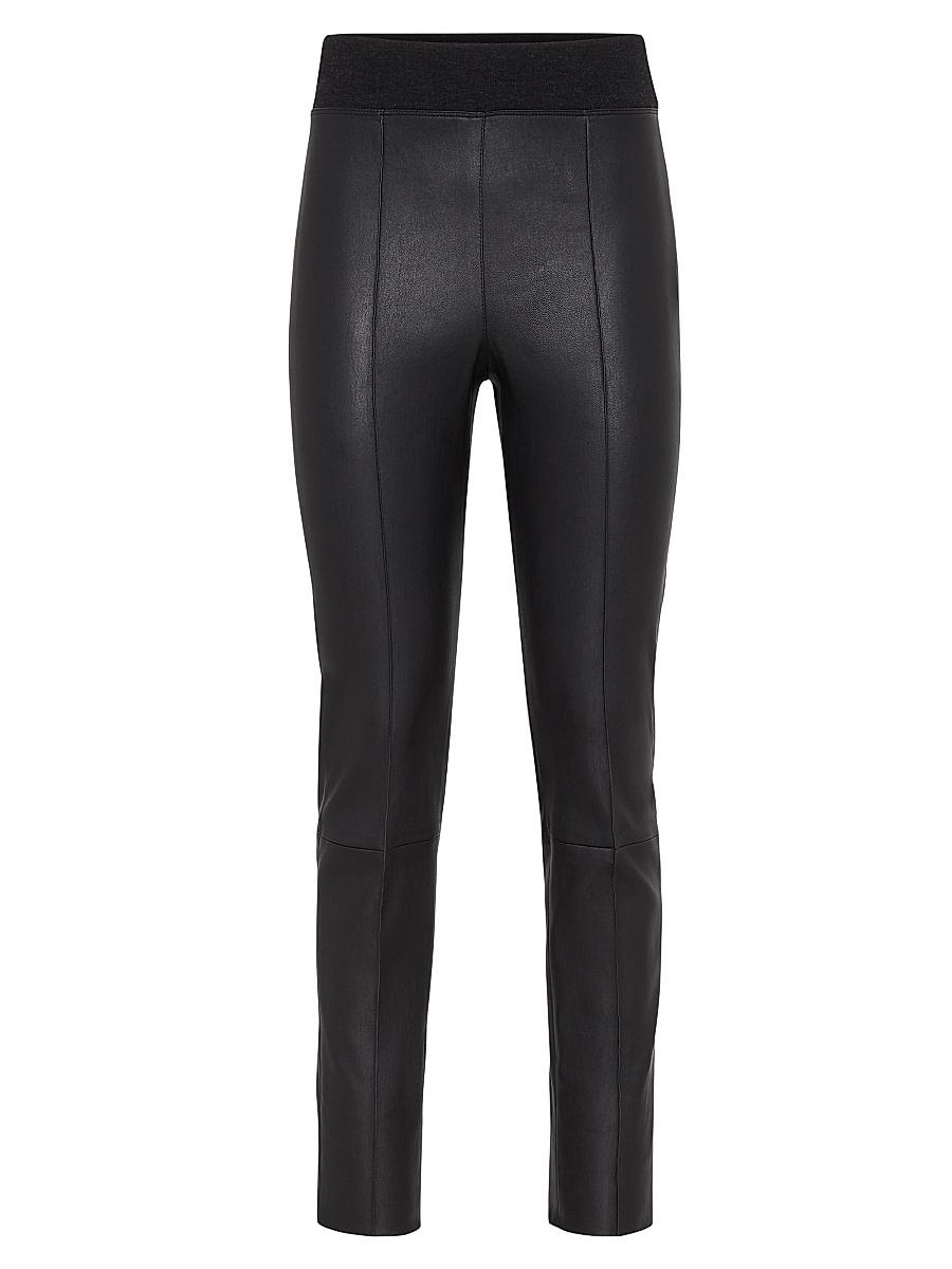 Womens Stretch Nappa Leather Leggings Product Image
