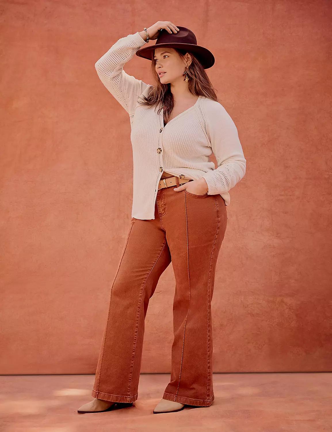 Signature Fit Front-Seam Color Flare Jean Product Image