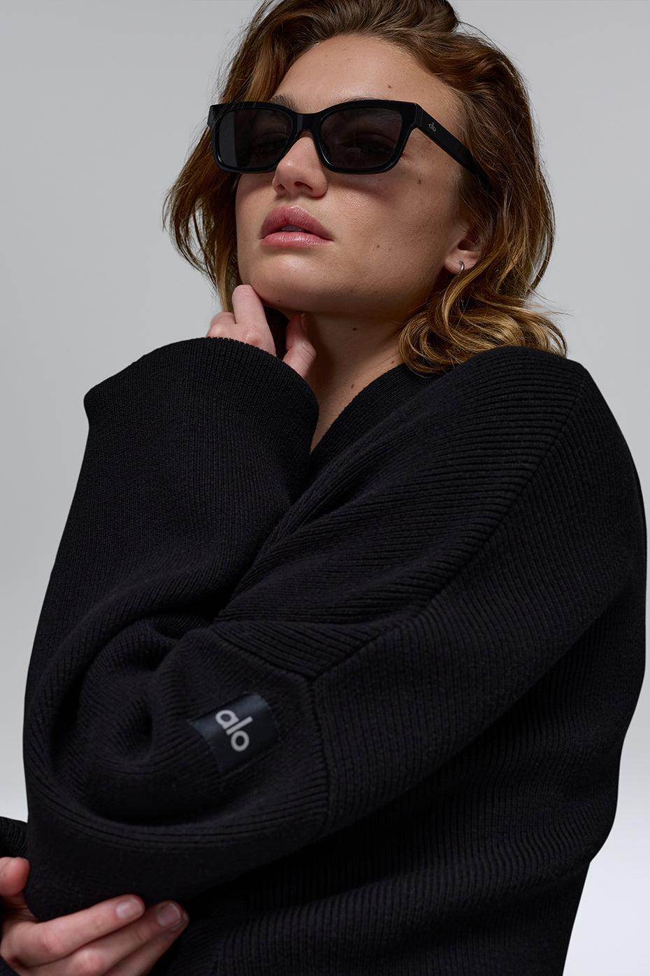 Scholar Hooded Sweater - Black Female Product Image