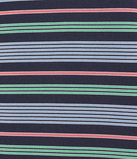 Roundtree & Yorke Performance Short Sleeve Multi Stripe Polo Shirt Product Image