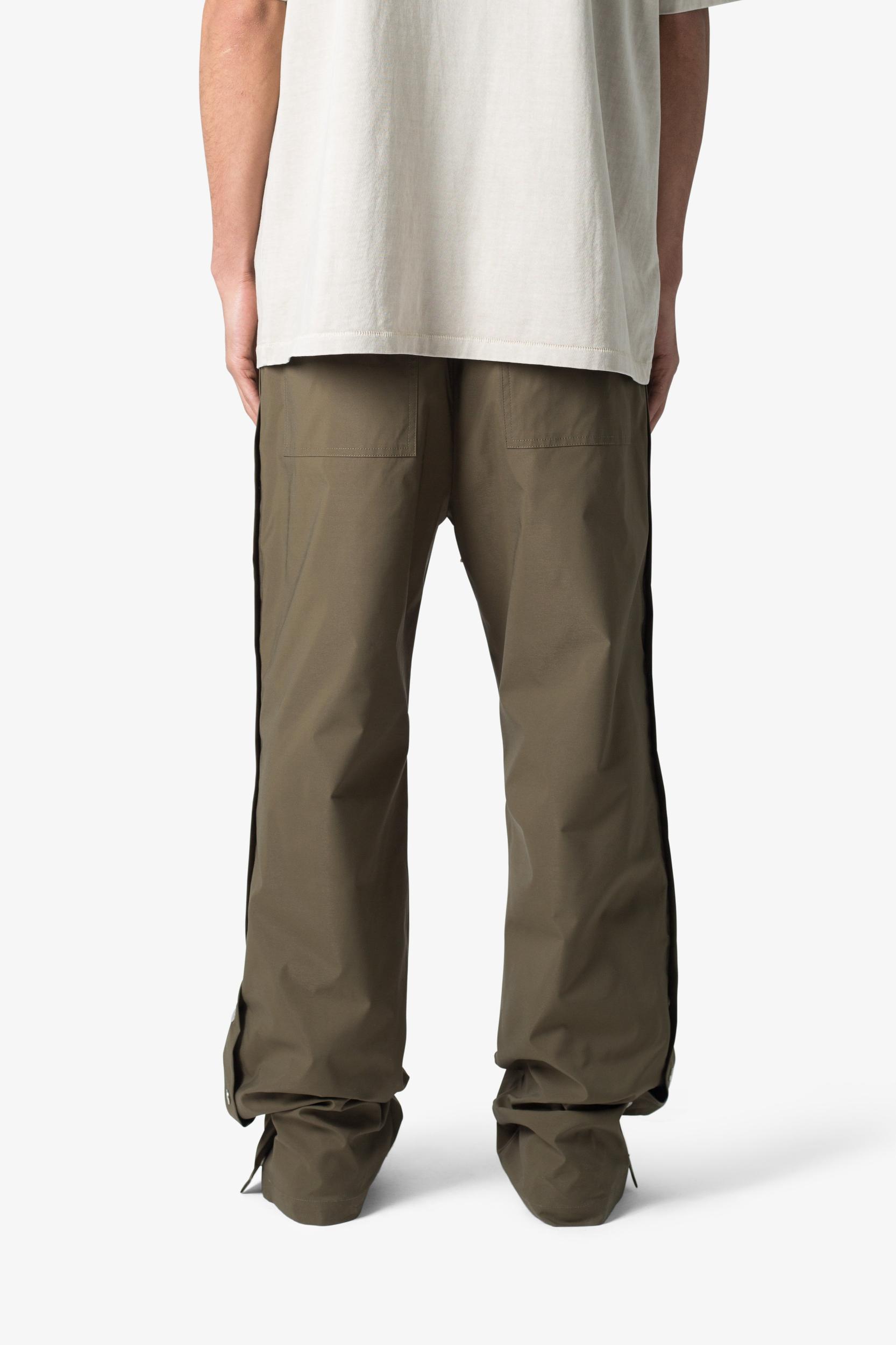 Side Snap Nylon Pants - Olive Product Image