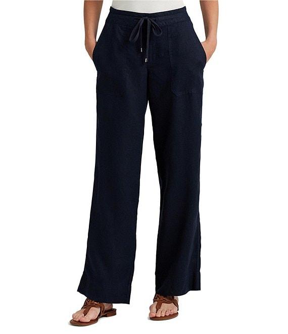 Lauren Ralph Lauren Wide Leg Linen Pants Product Image