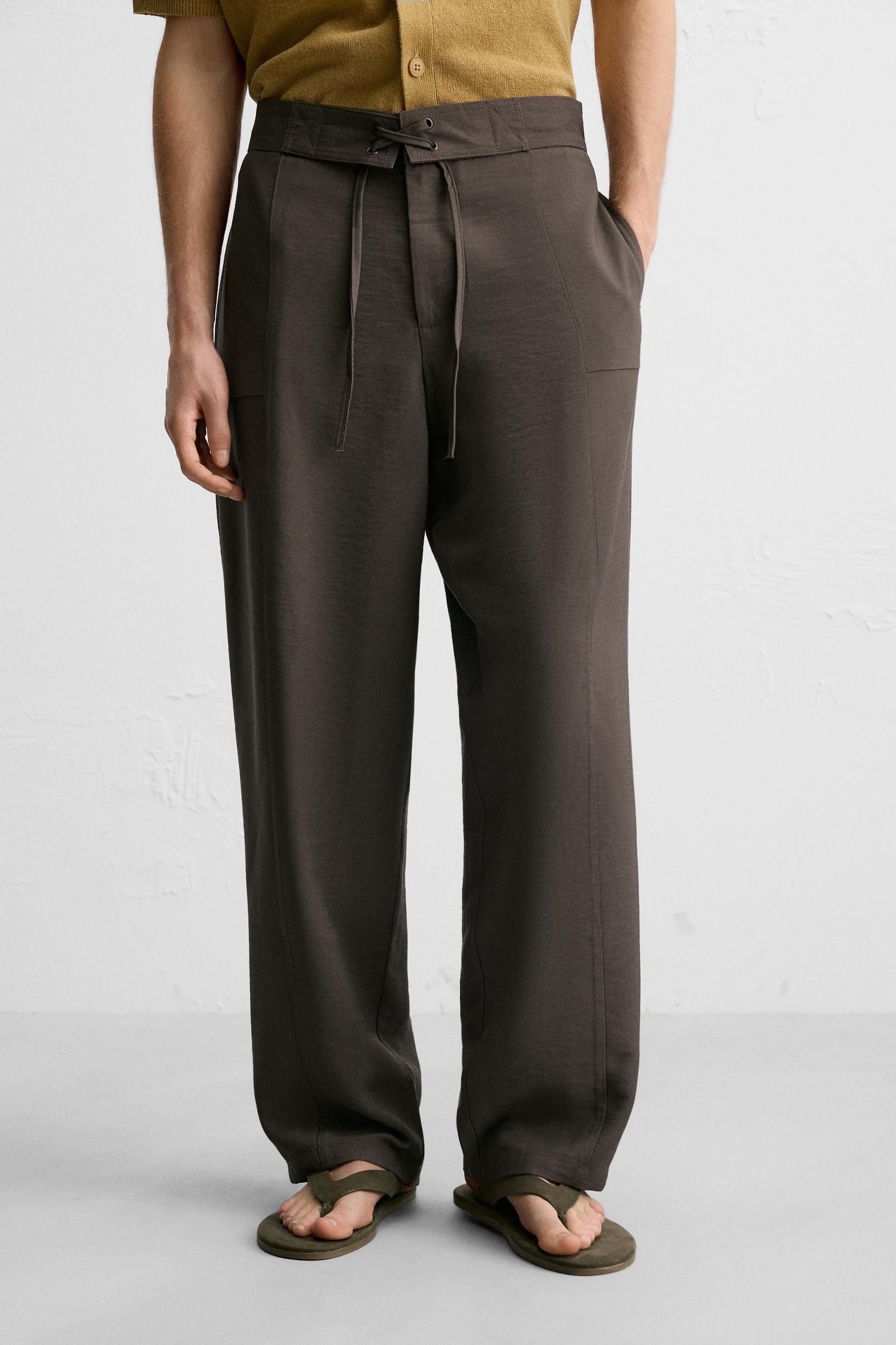 FLOWY DRAWSTRING PANTS Product Image