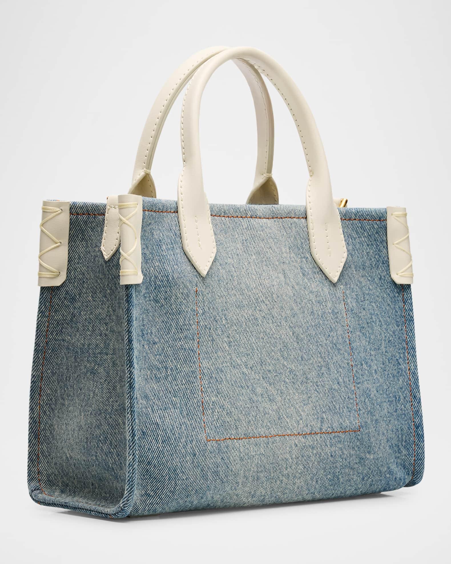 B-Army Small Shopper Tote Bag in Denim Product Image