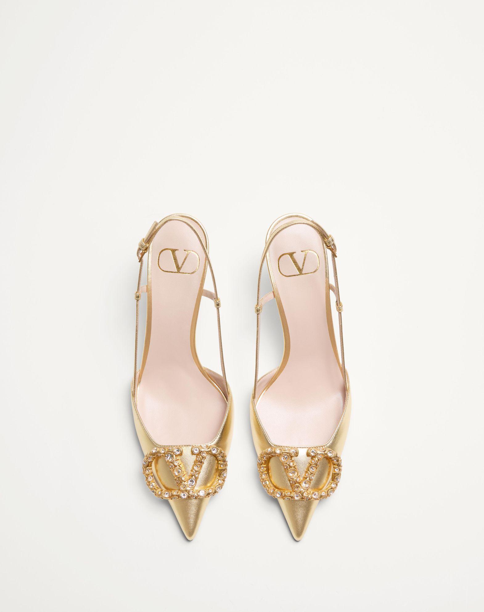 Vlogo Signature Slingback Pump In Laminated Nappa Leather 80Mm Product Image