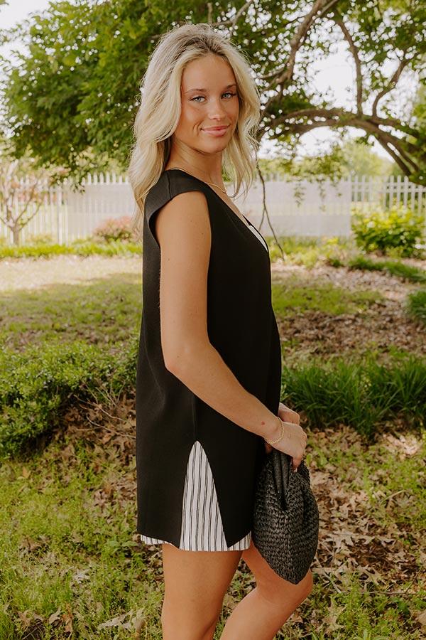 Effortlessly You Knit Top in Black Product Image