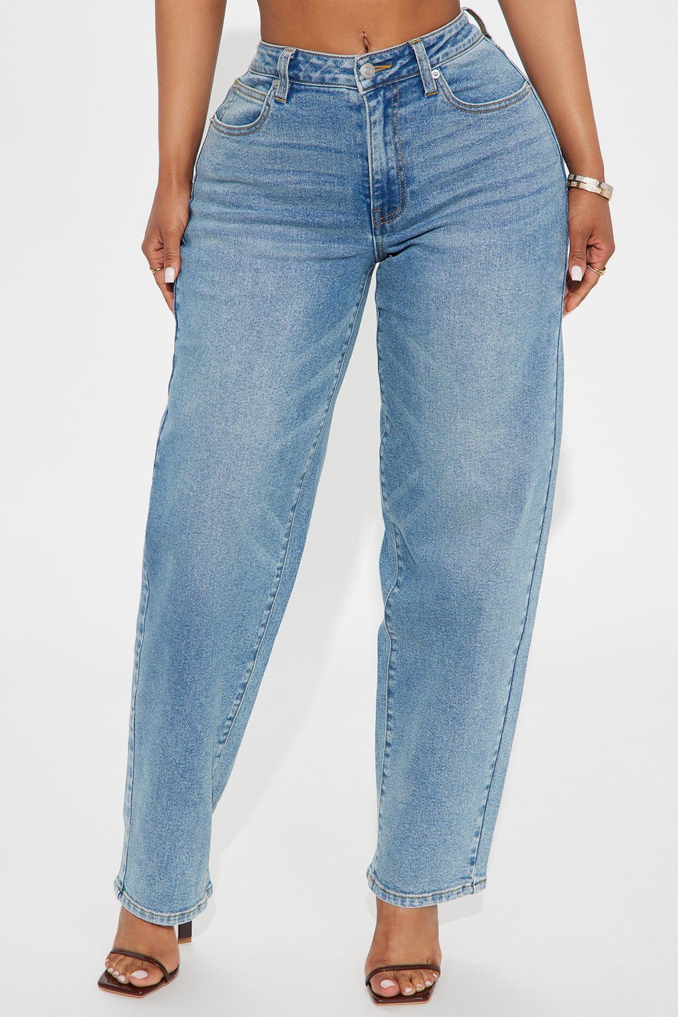 All Day Basic Barrel Leg Jeans - Medium Wash Female Product Image