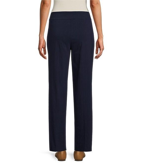 Allison Daley Petite Size Stretch Pull-On Straight Leg Pants Product Image