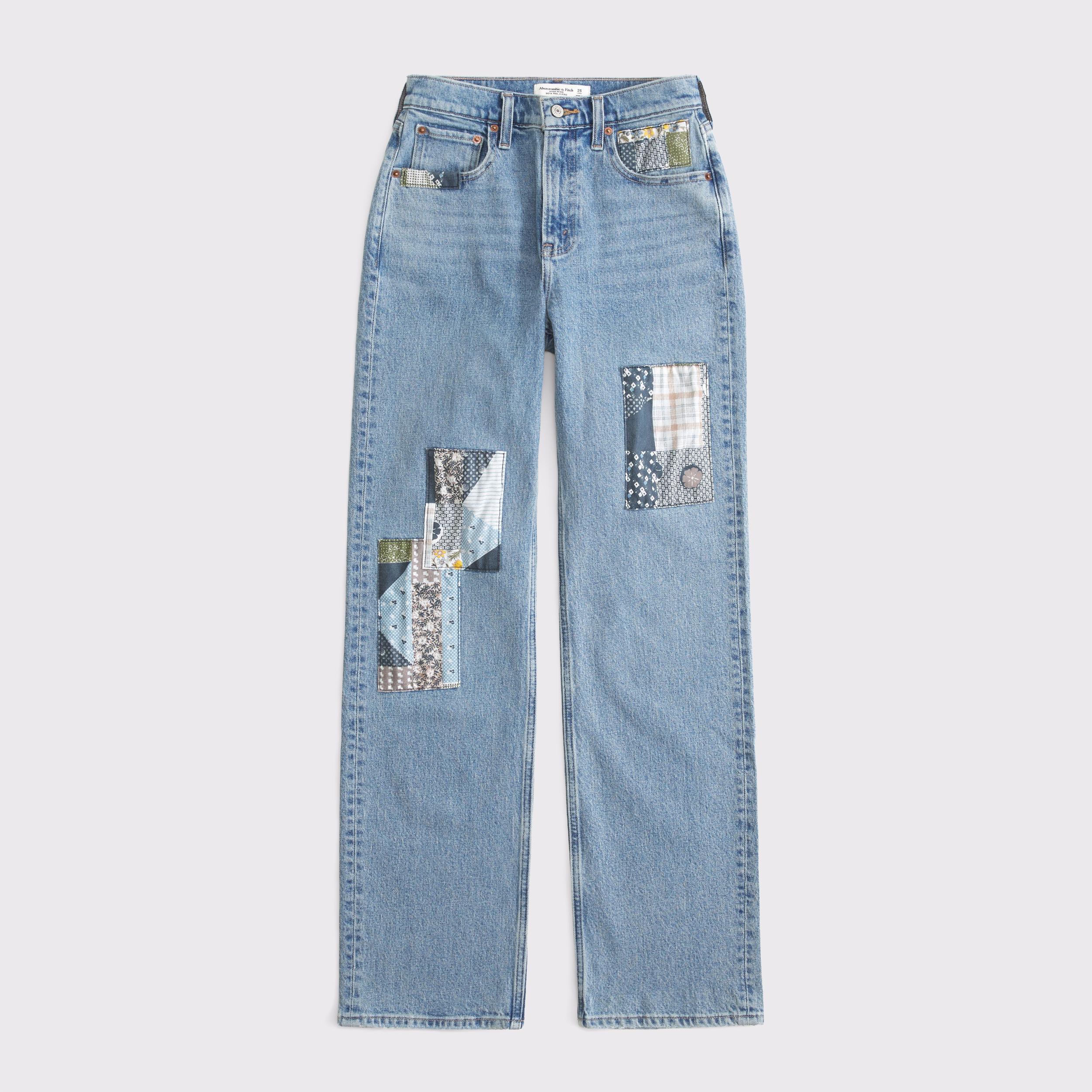 Curve Love High Rise 90s Relaxed Patchwork Jean Product Image