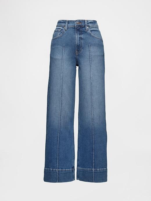 High Rise Stride Wide-Leg Ankle Jeans Product Image