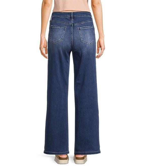 YMI Jeanswear Mid Rise Wide Leg Jeans Product Image