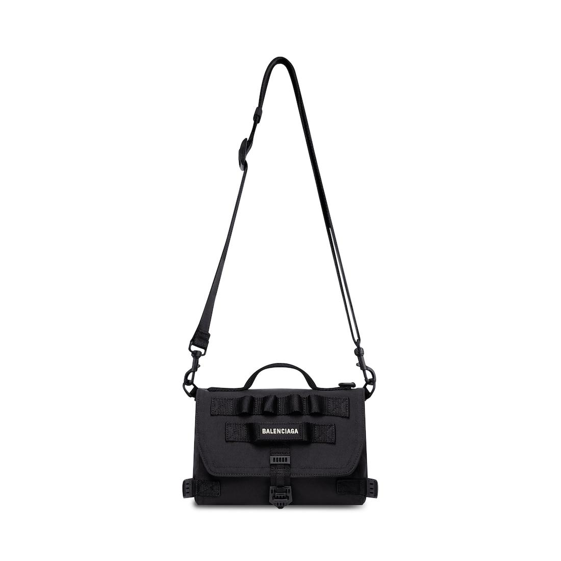 Men's Army Messenger Bag Small in Black Product Image