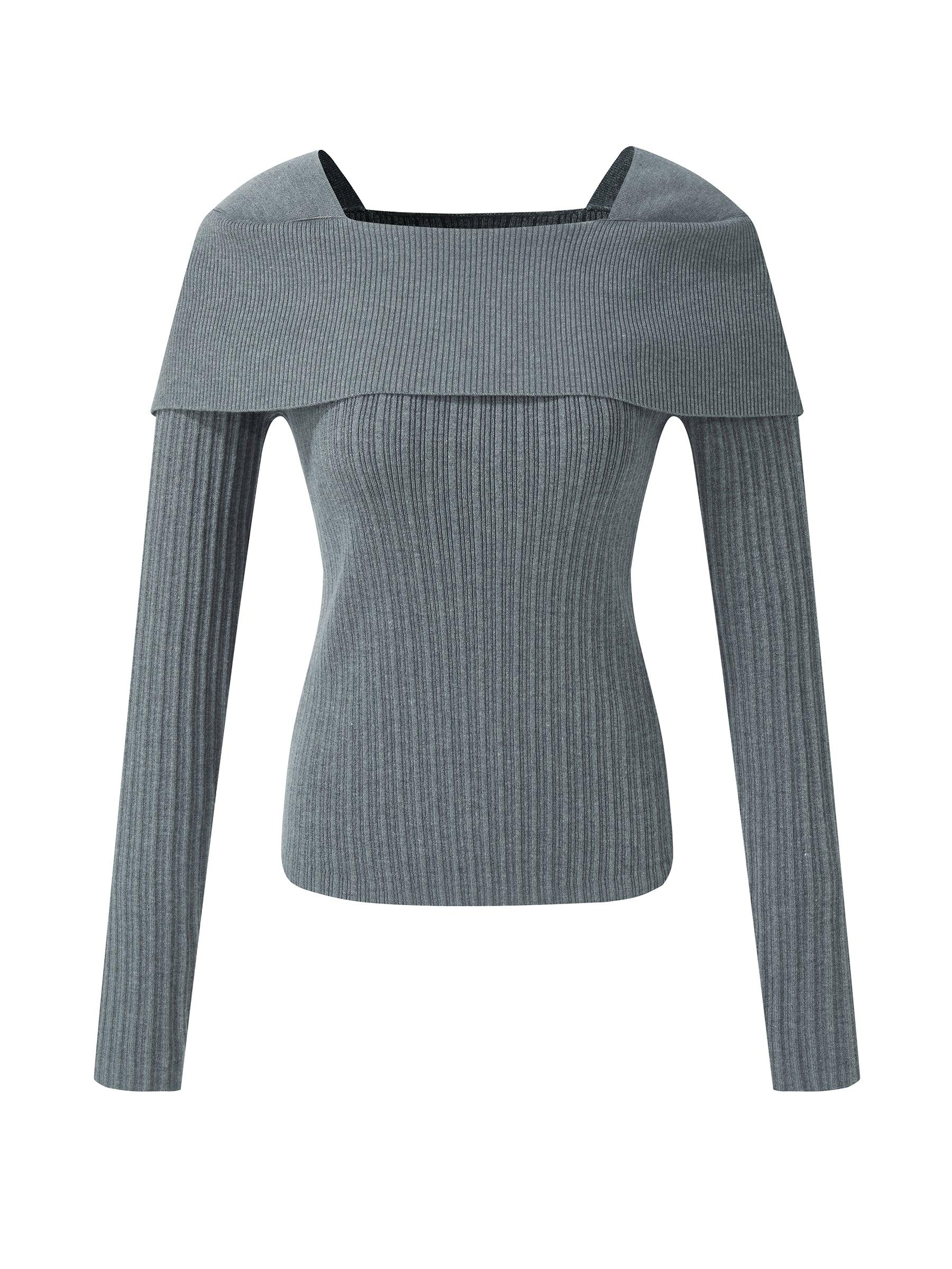 Lyocell Blend Boat Neck Women Knit Top Product Image