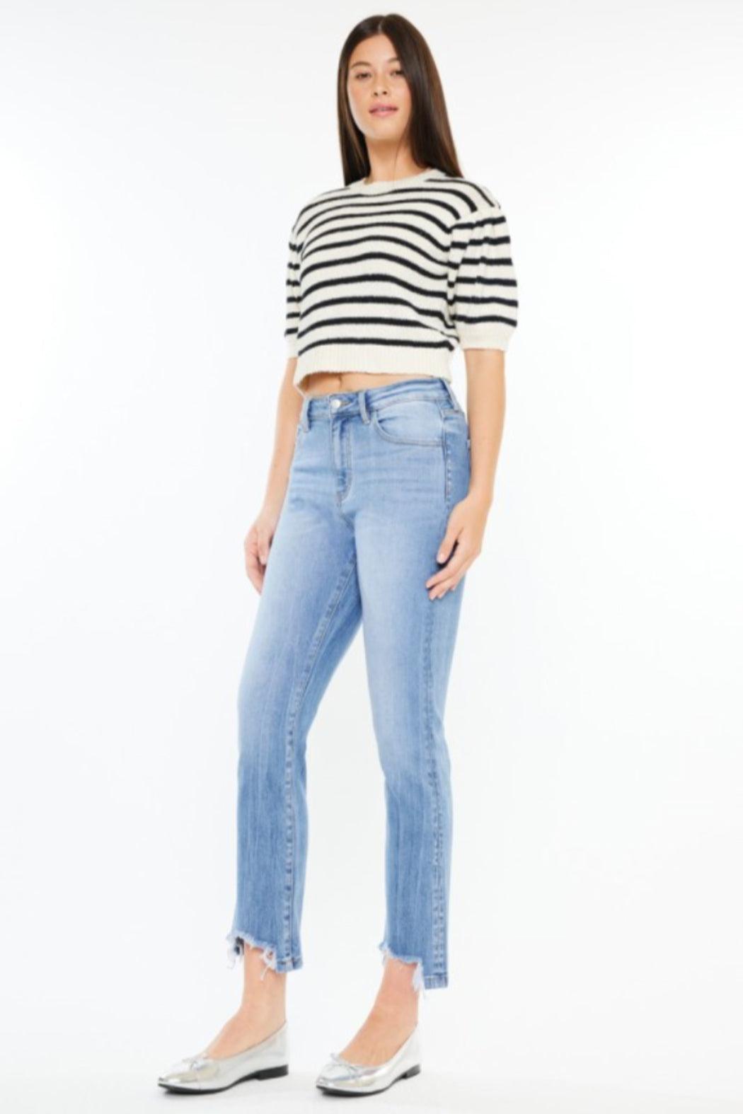 High Rise Slim Cropped Jeans Product Image