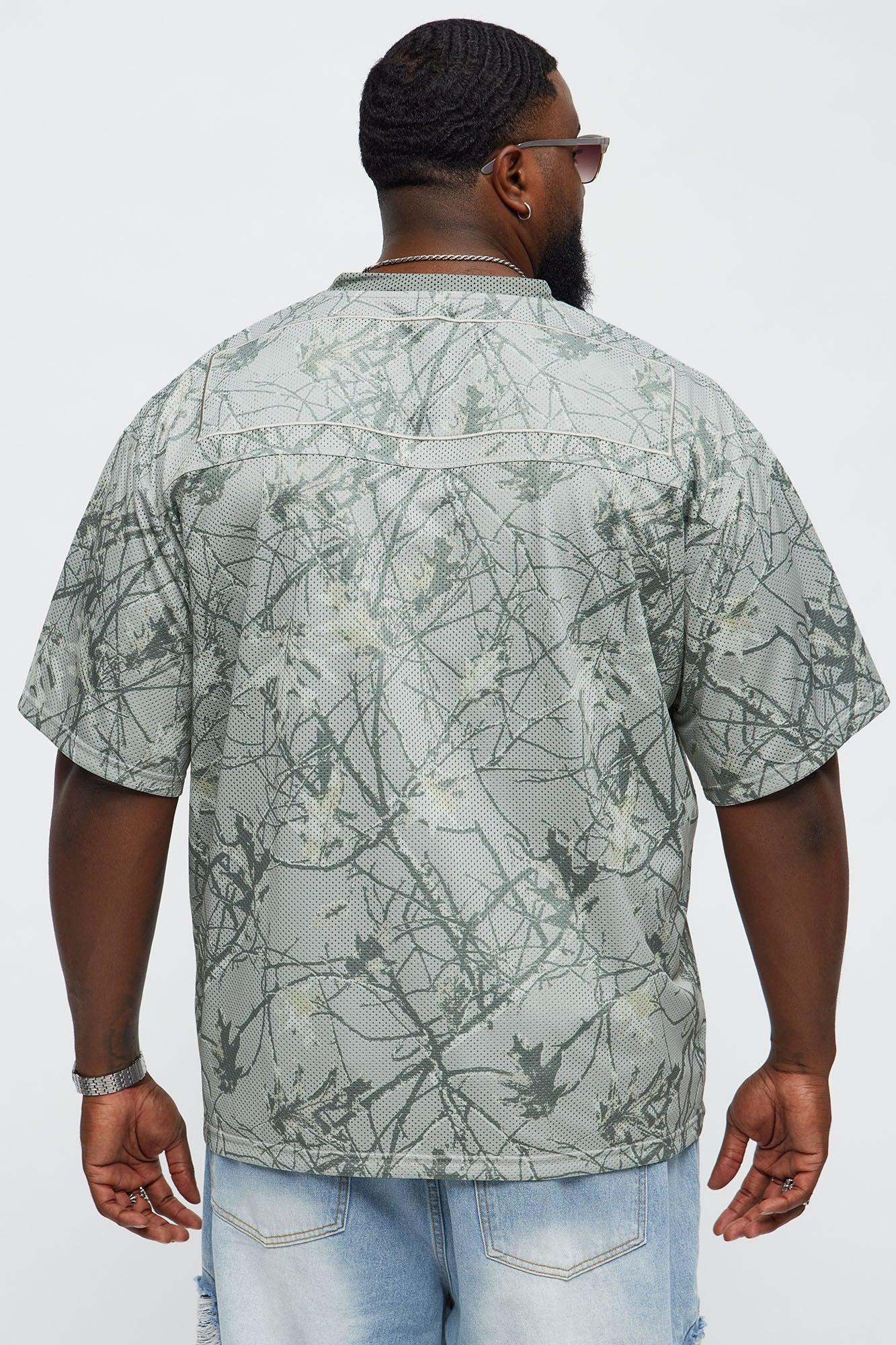 Short Sleeve Camo Jersey - Grey Male Product Image