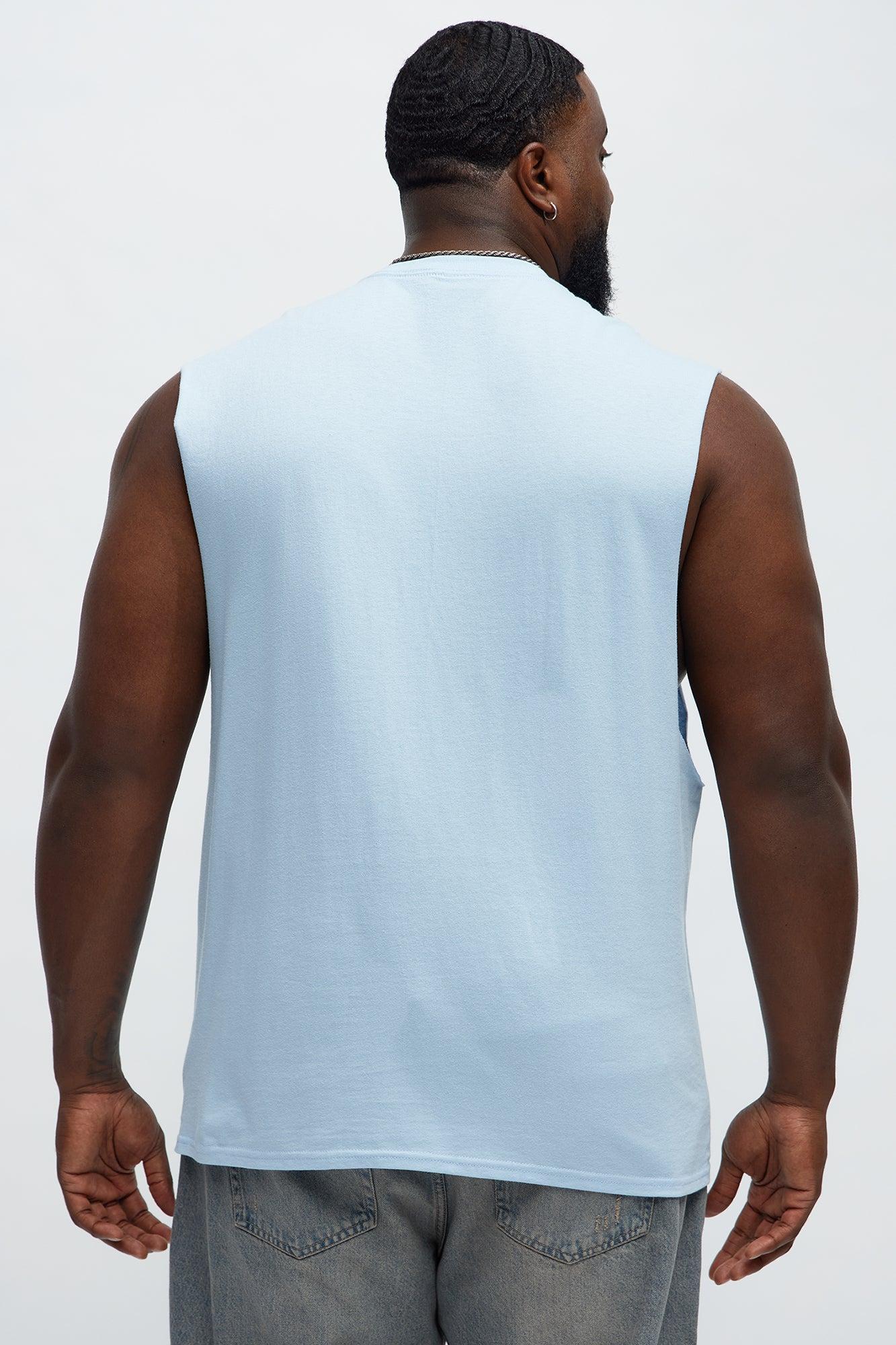Equipped By God Muscle Tee - Light Blue Male Product Image