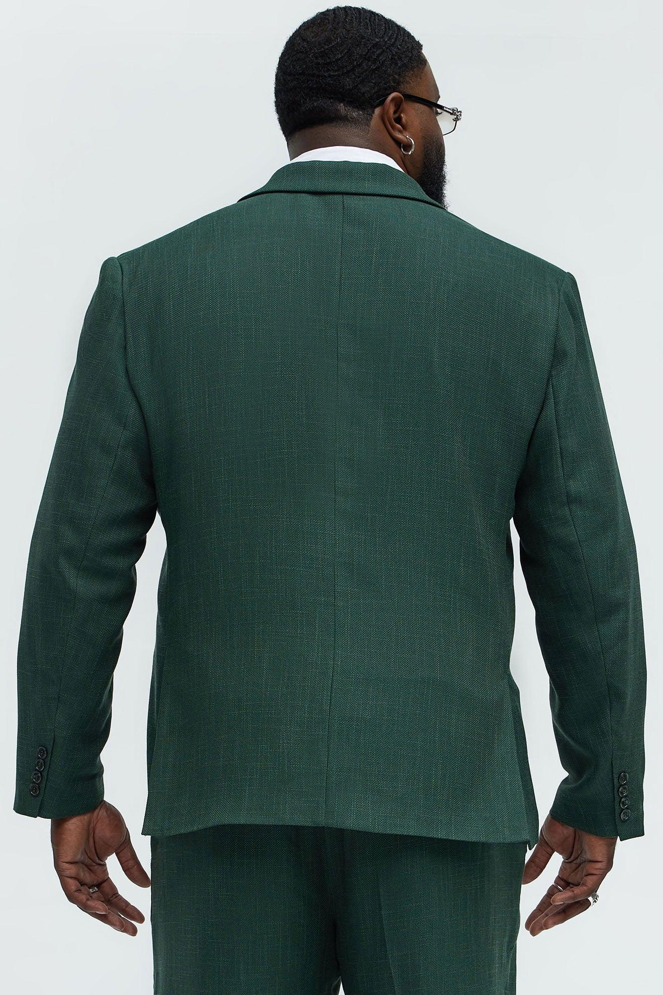 Shepton Solid Texture Blazer - Green Product Image