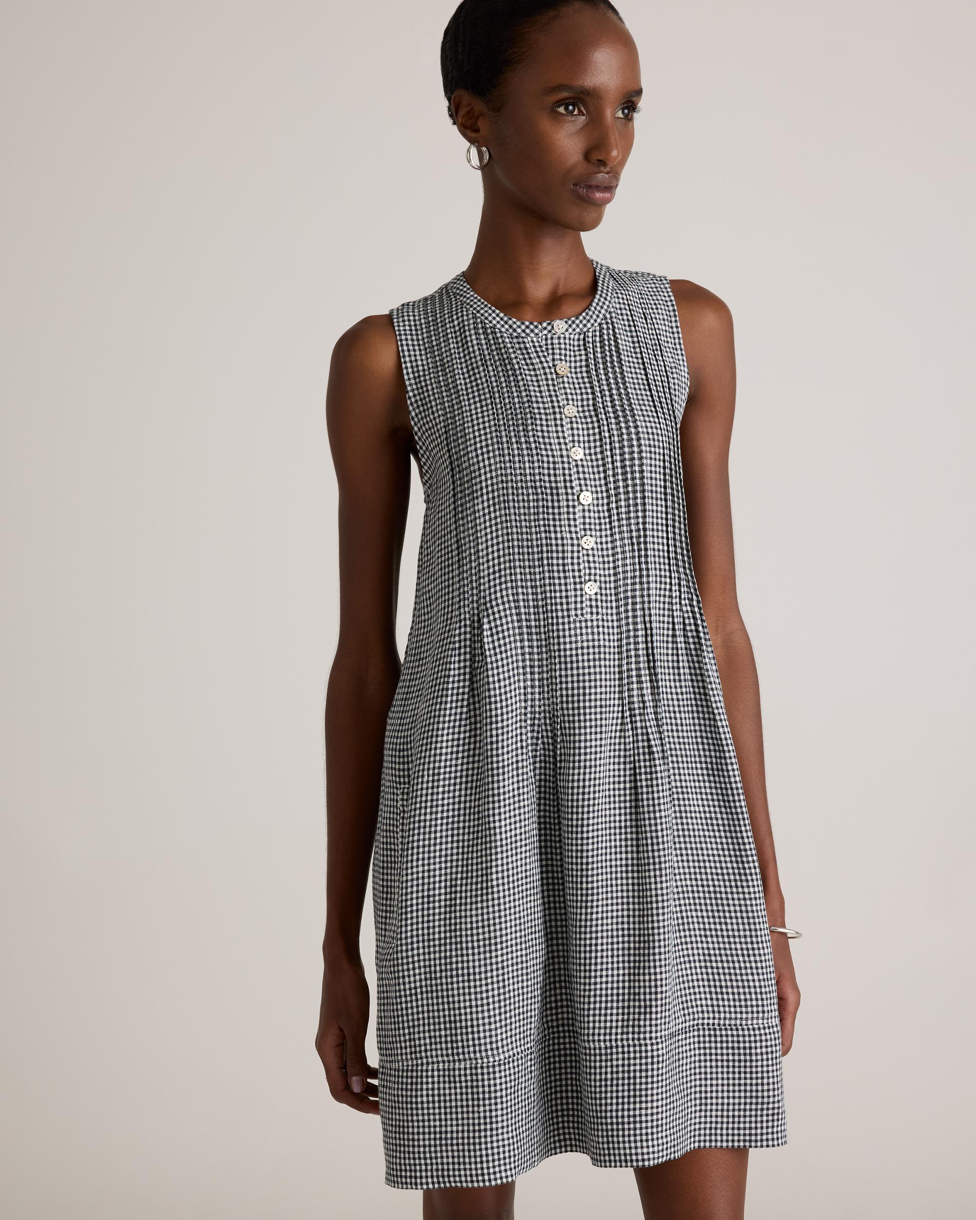 Quince | Women's 100% European Linen Sleeveless Swing Dress Size XS Product Image