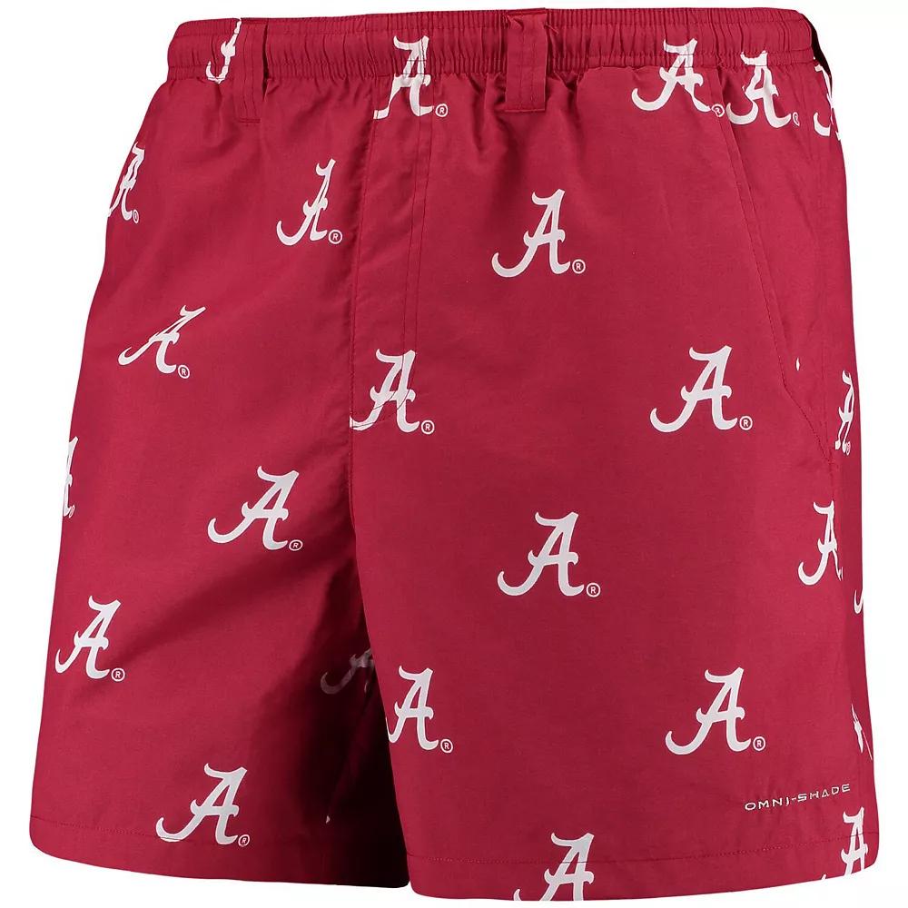 Men's Columbia Crimson Alabama Crimson Tide PFG Backcast II Omni-Shade Hybrid Shorts,  Product Image