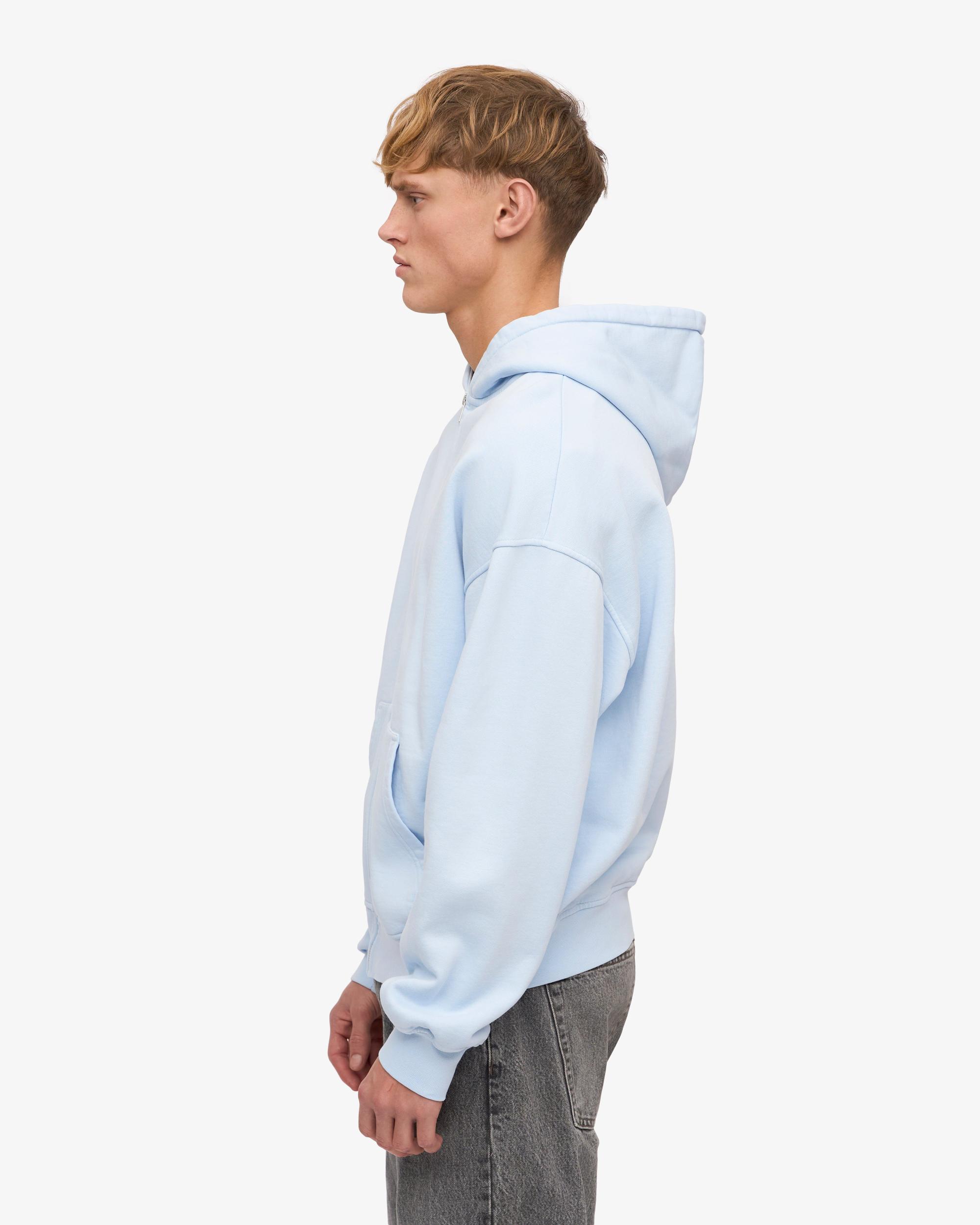 Organic Oversized Zip Hood - Polar Blue Product Image