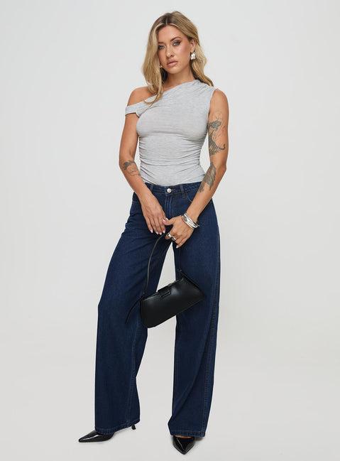 Maryanne Mid Rise Straight Leg Jeans Dark Wash Product Image