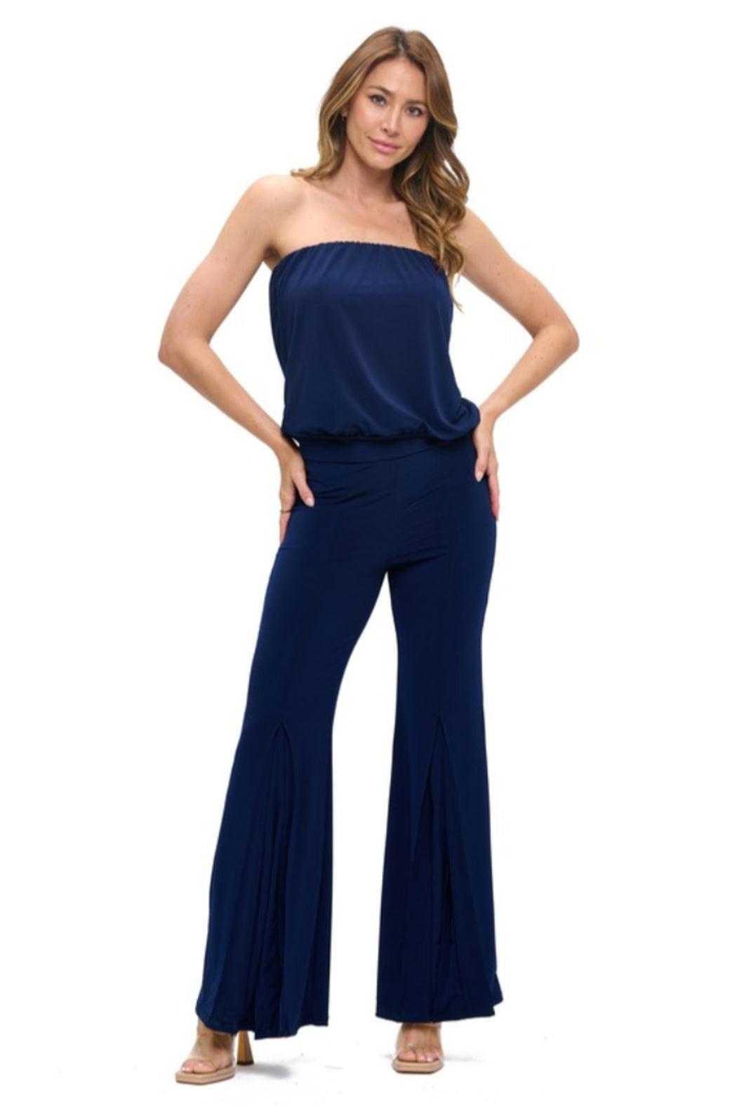Tube Jumpsuit Split Leg Product Image