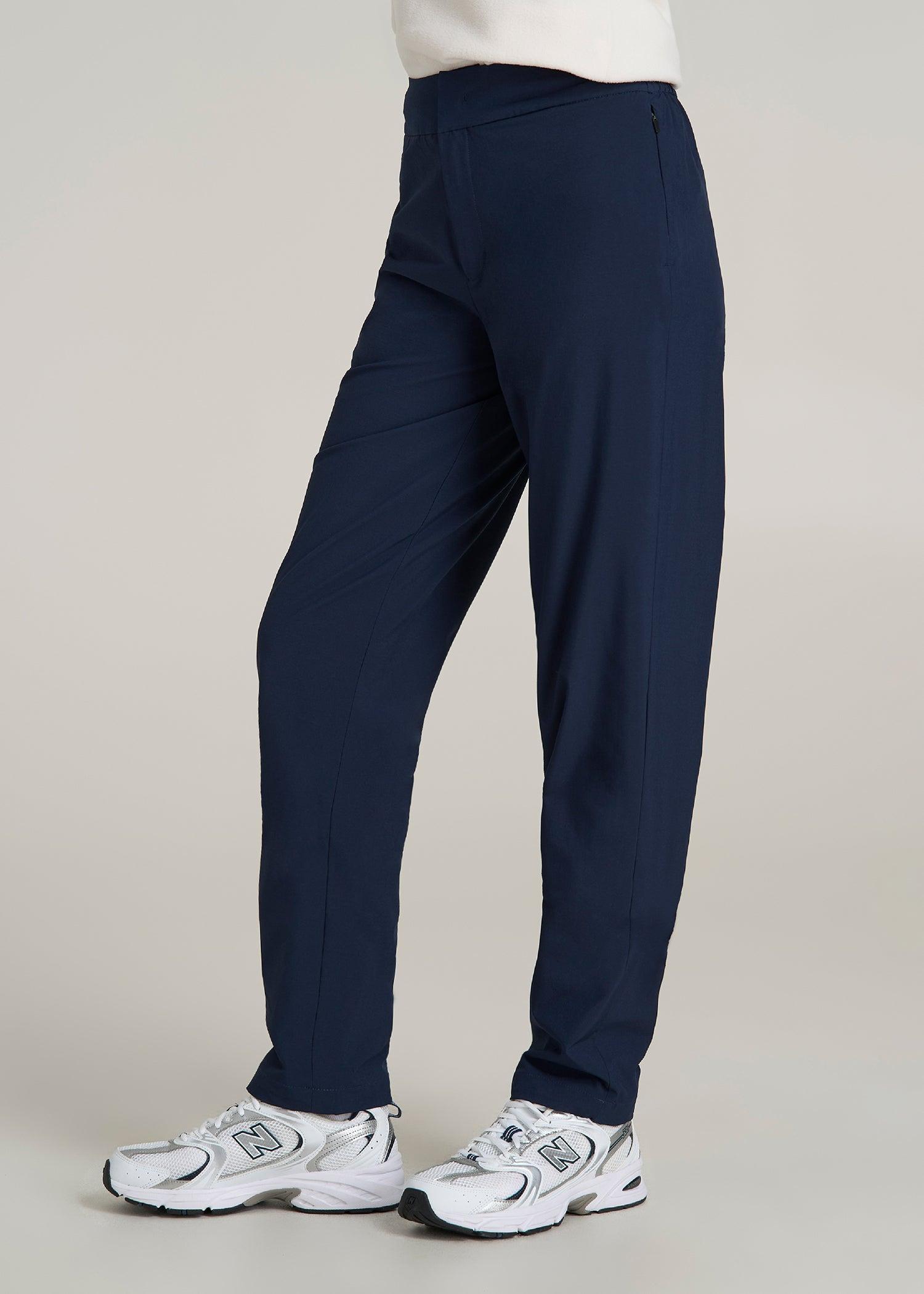 Pull On Fleece Lined Trouser Pants for Tall Women in Navy Female Product Image