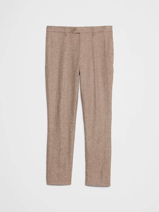 Tailored-Fit Linen-Blend Herringbone Suit Trouser Product Image
