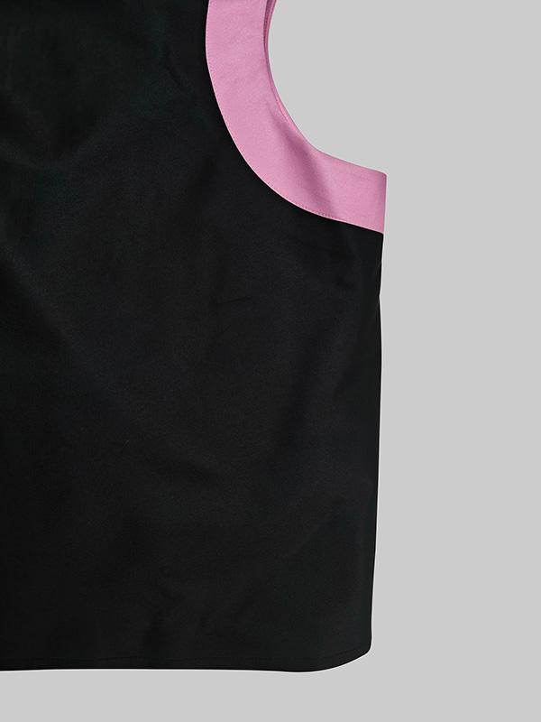 Sleeveless Hollow Pleated Split-Joint Round-neck Maxi Dresses Product Image