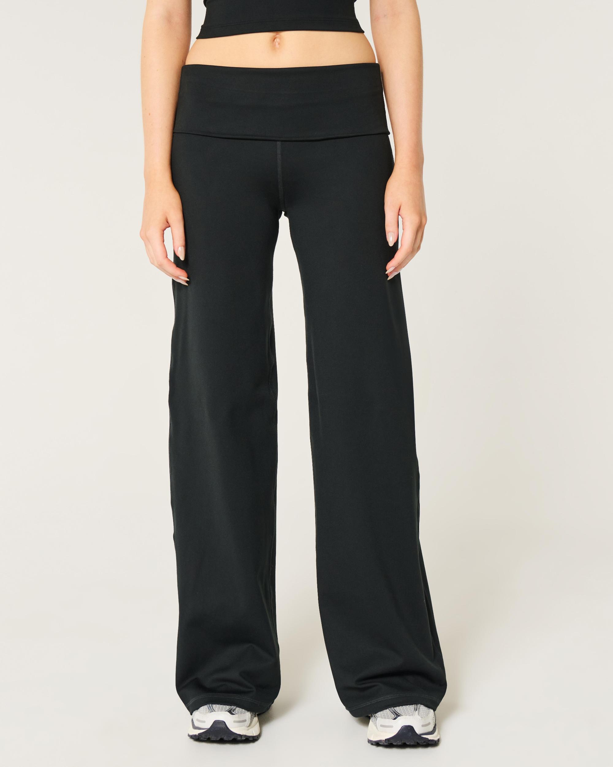 Gilly Hicks Active Recharge Wide-Leg Foldover Waist Pants Product Image