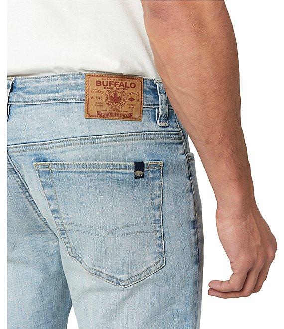 Buffalo David Bitton Crinkled Mid Blue Straight-Six Jeans Product Image