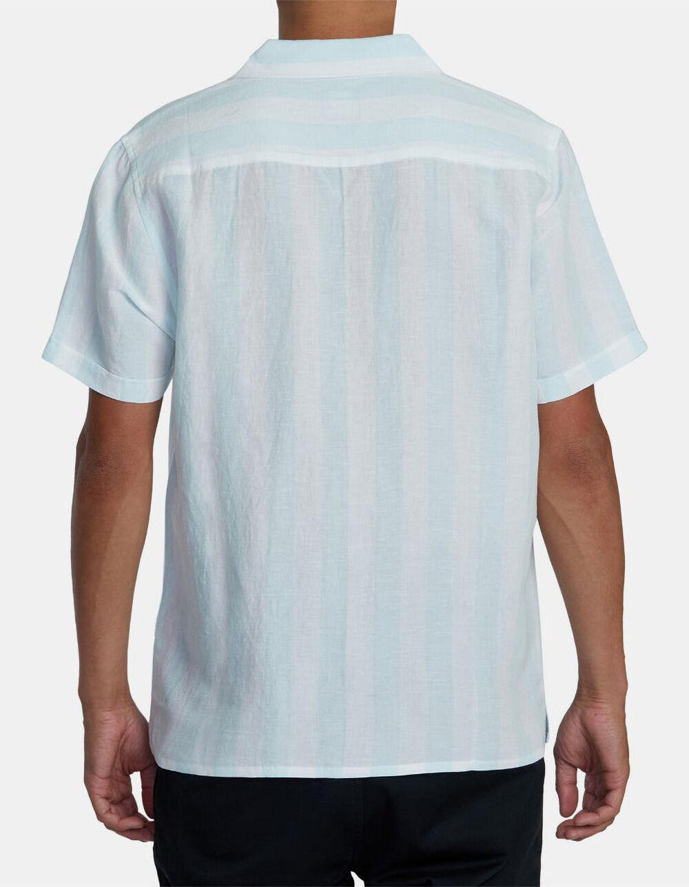 RVCA Love Stripe Mens Button Up Shirt - LIGHT BLUE Product Image