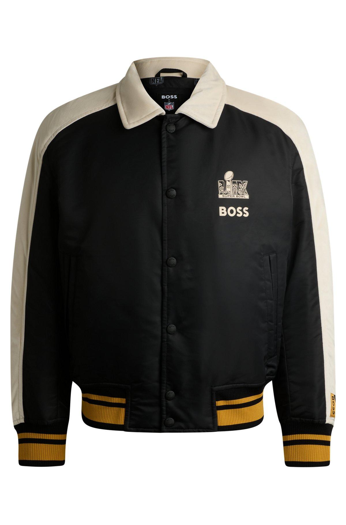 BOSS x NFL bomber jacket with velvet trims Product Image