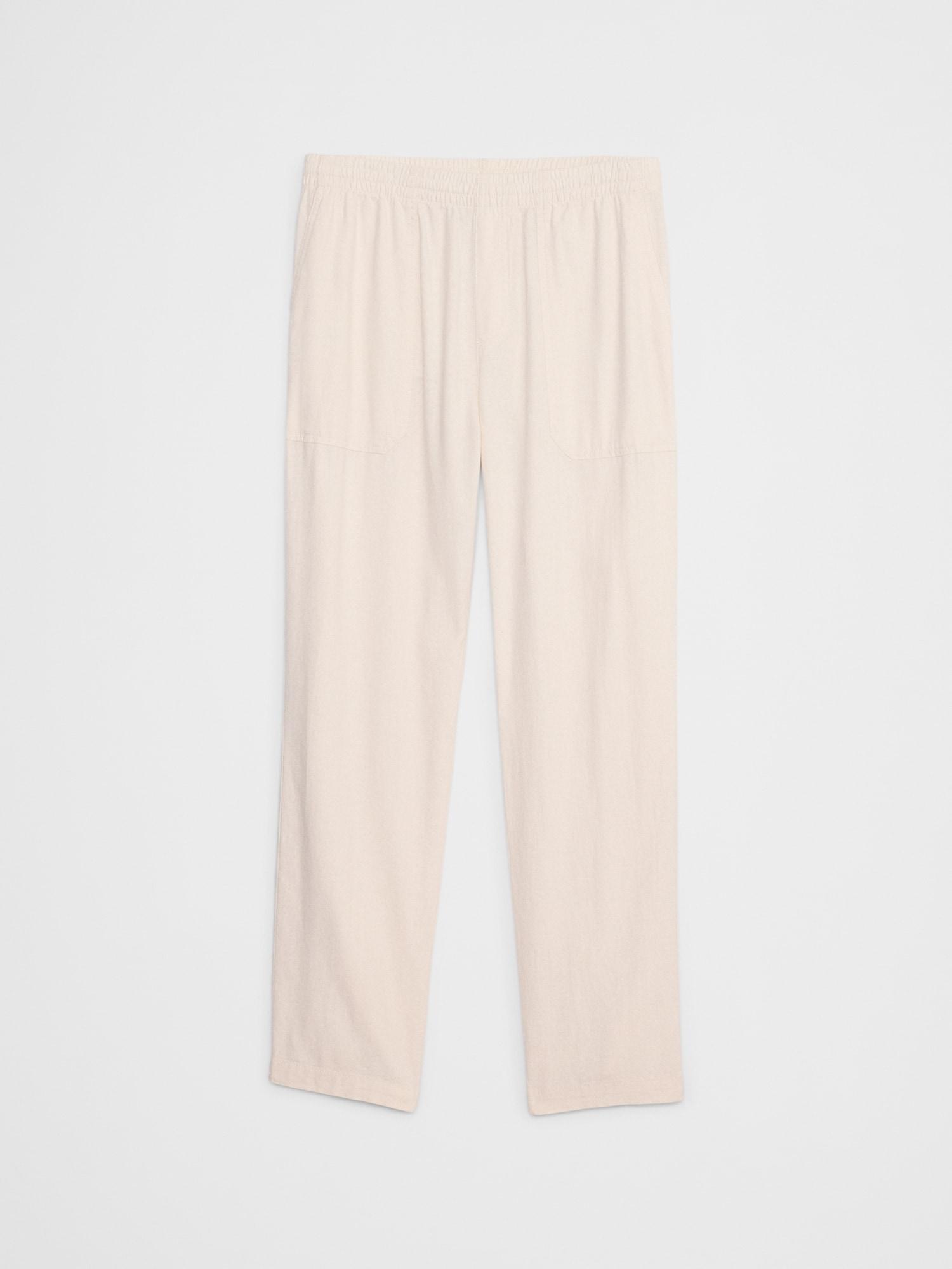 Linen-Blend Pull-On Pant Product Image